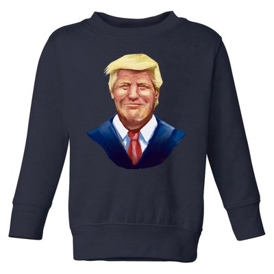 Smiling Donald Trump Portrait Toddler Sweatshirt