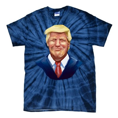 Smiling Donald Trump Portrait Tie-Dye T-Shirt