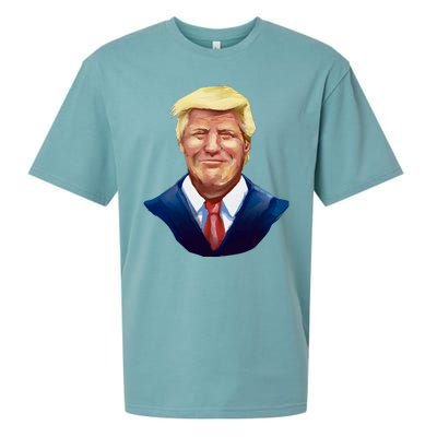 Smiling Donald Trump Portrait Sueded Cloud Jersey T-Shirt