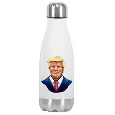 Smiling Donald Trump Portrait Stainless Steel Insulated Water Bottle