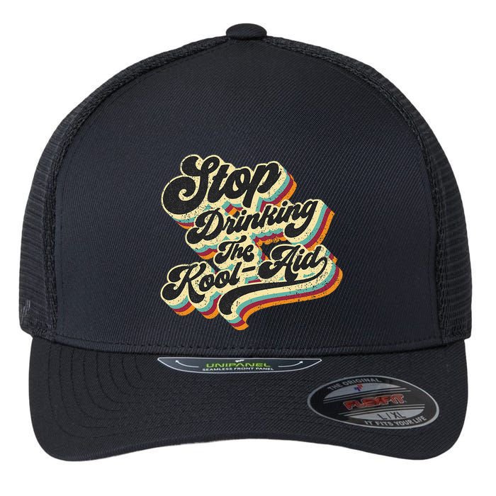Stop Drinking The Koolaid Media News Msm Brainwashing Flexfit Unipanel Trucker Cap