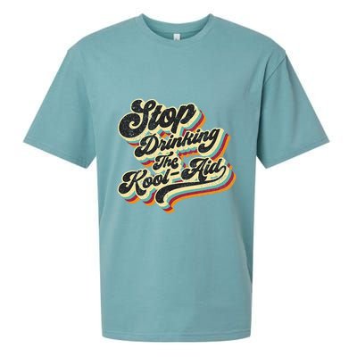 Stop Drinking The Koolaid Media News Msm Brainwashing Sueded Cloud Jersey T-Shirt