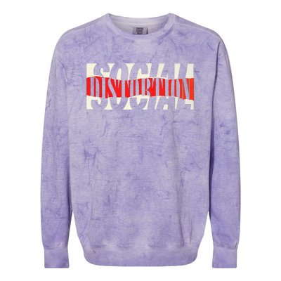 Social Distortion Torn Colorblast Crewneck Sweatshirt