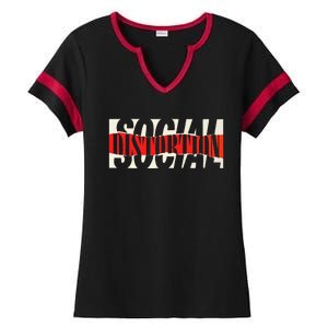 Social Distortion Torn Ladies Halftime Notch Neck Tee