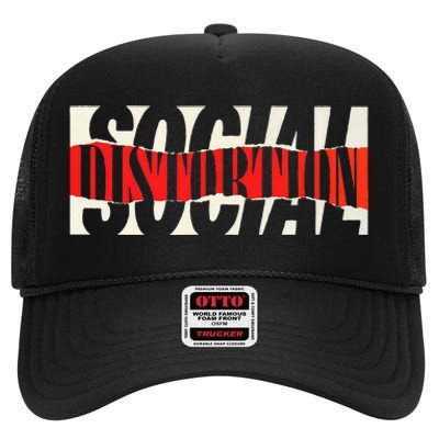 Social Distortion Torn High Crown Mesh Back Trucker Hat