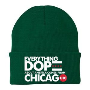 Shermann Dilla Thomas Everything Dope About America Comes From Chicago Uic Baske Knit Cap Winter Beanie