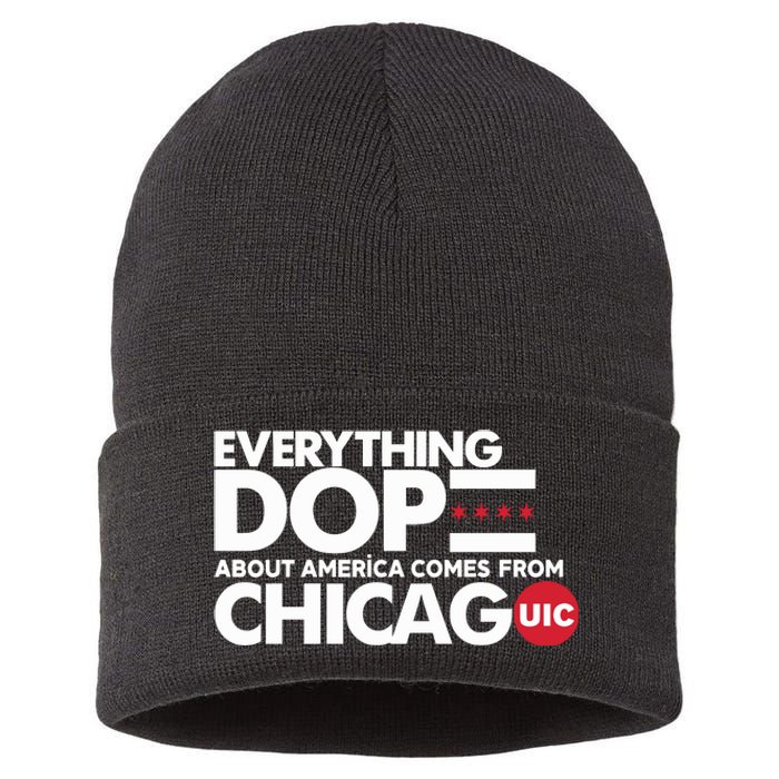 Shermann Dilla Thomas Everything Dope About America Comes From Chicago Uic Baske Sustainable Knit Beanie