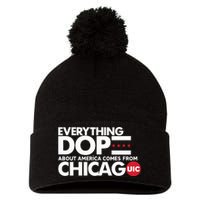 Shermann Dilla Thomas Everything Dope About America Comes From Chicago Uic Baske Pom Pom 12in Knit Beanie