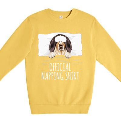 Sleeping Dog Treeing Walker Coonhound Napping Gift Premium Crewneck Sweatshirt