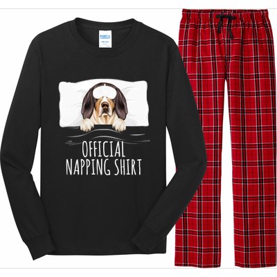 Sleeping Dog Treeing Walker Coonhound Napping Gift Long Sleeve Pajama Set