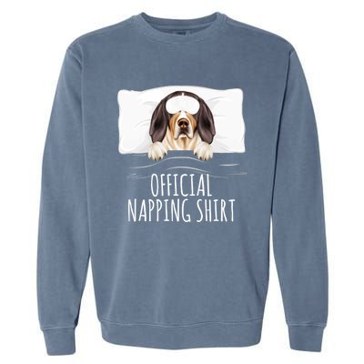 Sleeping Dog Treeing Walker Coonhound Napping Gift Garment-Dyed Sweatshirt