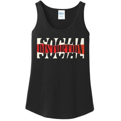 Social Distortion Torn Logo Ladies Essential Tank