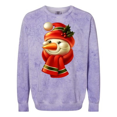 Snowman Dressed To Impress Colorblast Crewneck Sweatshirt