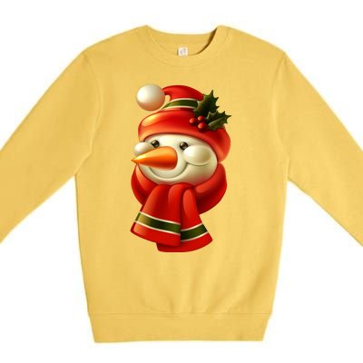 Snowman Dressed To Impress Premium Crewneck Sweatshirt