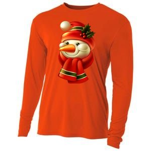 Snowman Dressed To Impress Cooling Performance Long Sleeve Crew