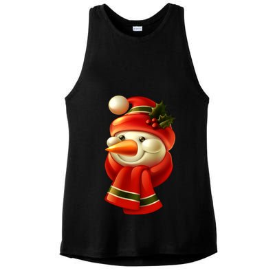 Snowman Dressed To Impress Ladies PosiCharge Tri-Blend Wicking Tank
