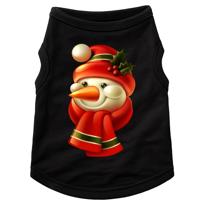 Snowman Dressed To Impress Doggie Tank