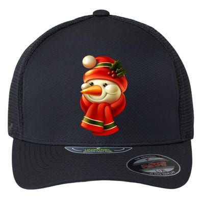 Snowman Dressed To Impress Flexfit Unipanel Trucker Cap