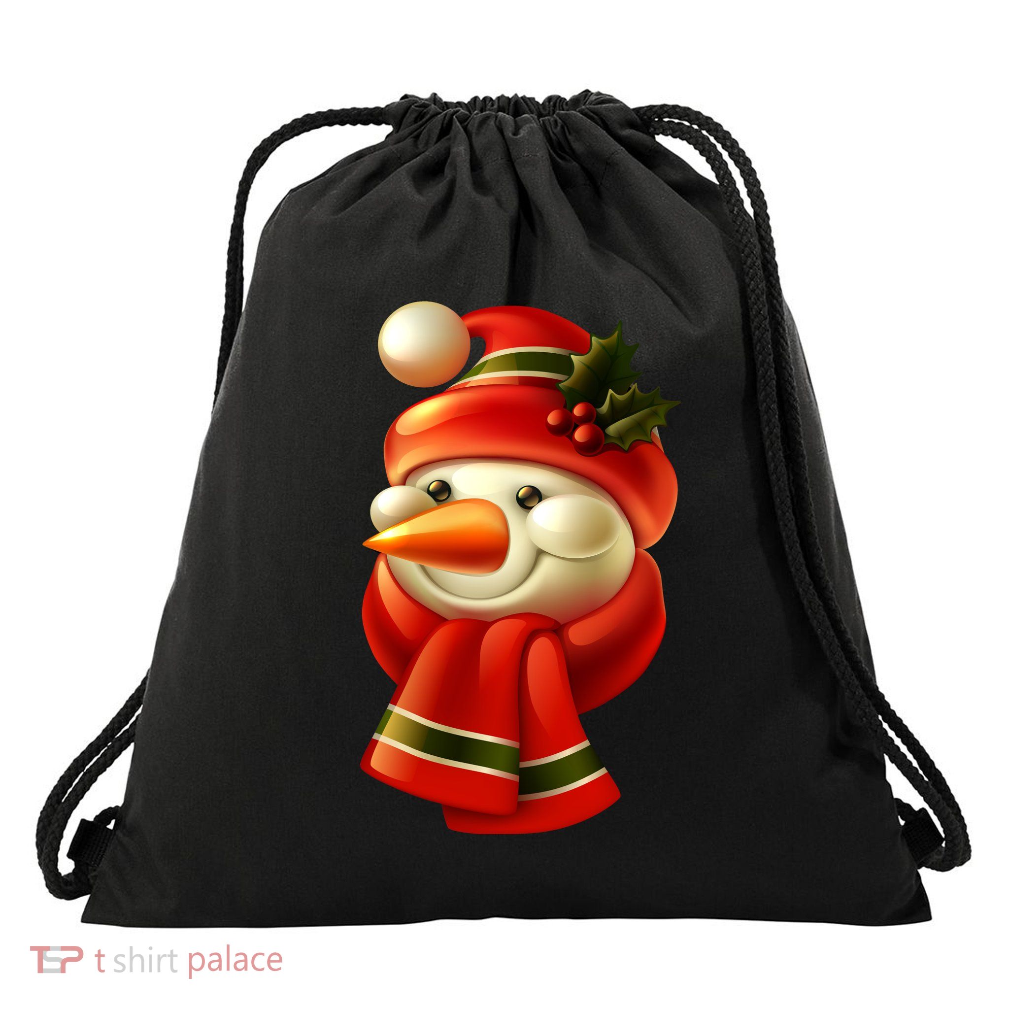 Snowman Dressed To Impress Drawstring Bag