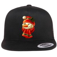 Snowman Dressed To Impress Flatbill Hat