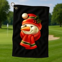 Snowman Dressed To Impress Golf Towel