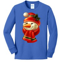 Snowman Dressed To Impress Kids Long Sleeve Shirt