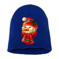 Snowman Dressed To Impress Short Acrylic Beanie