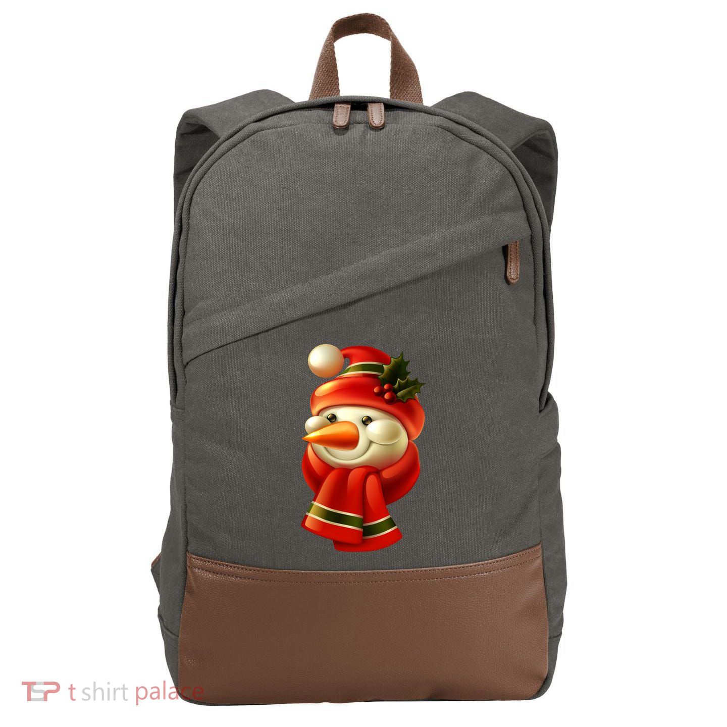 Snowman Dressed To Impress Cotton Canvas Backpack