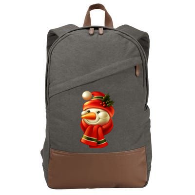 Snowman Dressed To Impress Cotton Canvas Backpack