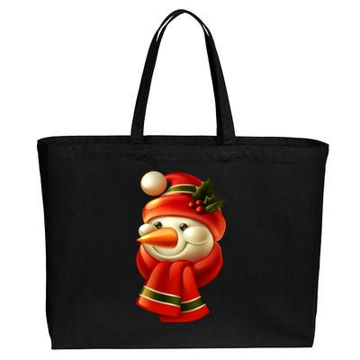 Snowman Dressed To Impress Cotton Canvas Jumbo Tote