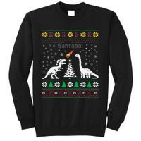 Santa Dinosaur Ugly Sweater Christmas Meteor Meteoroid T Rex Gift Sweatshirt