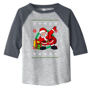 Santa Dabbing Ugly Christmas Toddler Fine Jersey T-Shirt