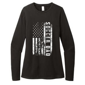 Soccer DAD USA Flag Soccer Team Fan DADDY Fathers Day Womens CVC Long Sleeve Shirt