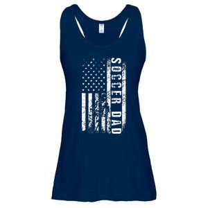 Soccer DAD USA Flag Soccer Team Fan DADDY Fathers Day Ladies Essential Flowy Tank