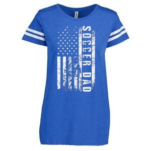 Soccer DAD USA Flag Soccer Team Fan DADDY Fathers Day Enza Ladies Jersey Football T-Shirt