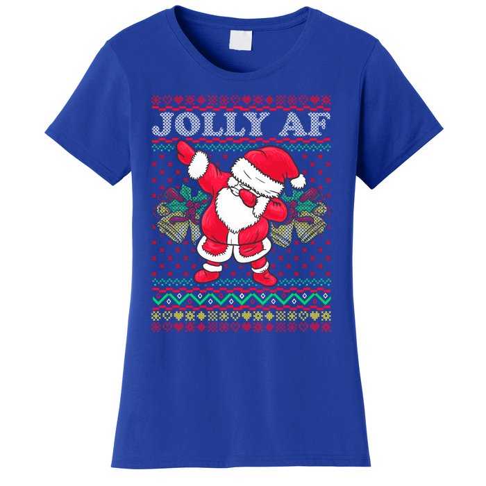 Santa Dabbing Ugly Christmas Jolly Af Holiday Season Gift Funny Gift Women's T-Shirt