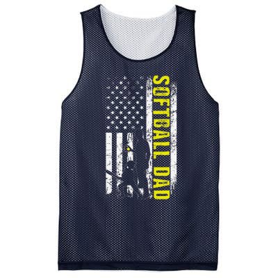 Softball DAD USA Flag Softball Players Dad Fathers Day Mesh Reversible Basketball Jersey Tank