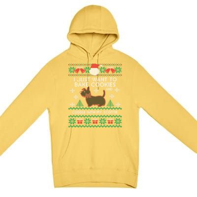 Scottie Dog Ugly Christmas Party Scottish Terrier Novelty Gift Premium Pullover Hoodie