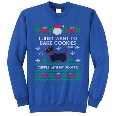 Scottie Dog Ugly Christmas Party Scottish Terrier Novelty Gift Tall Sweatshirt