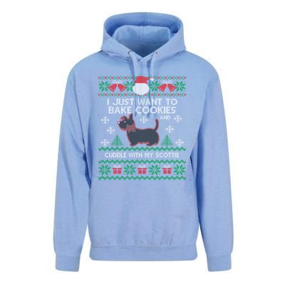 Scottie Dog Ugly Christmas Party Scottish Terrier Novelty Gift Unisex Surf Hoodie