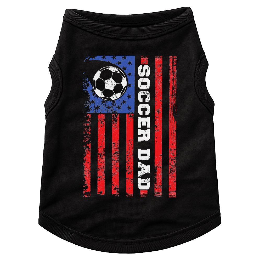 Soccer Dad Usa Flag All American Fathers Doggie Tank