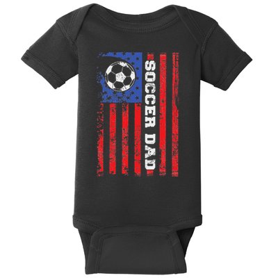 Soccer Dad Usa Flag All American Fathers Baby Bodysuit