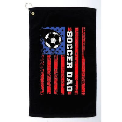Soccer Dad Usa Flag All American Fathers Golf Towel