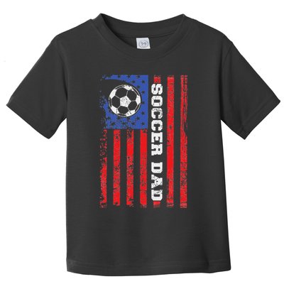 Soccer Dad Usa Flag All American Fathers Toddler T-Shirt