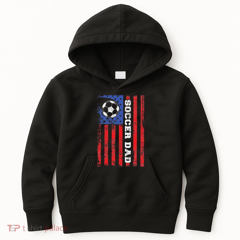 Soccer Dad Usa Flag All American Fathers Kids Hoodie