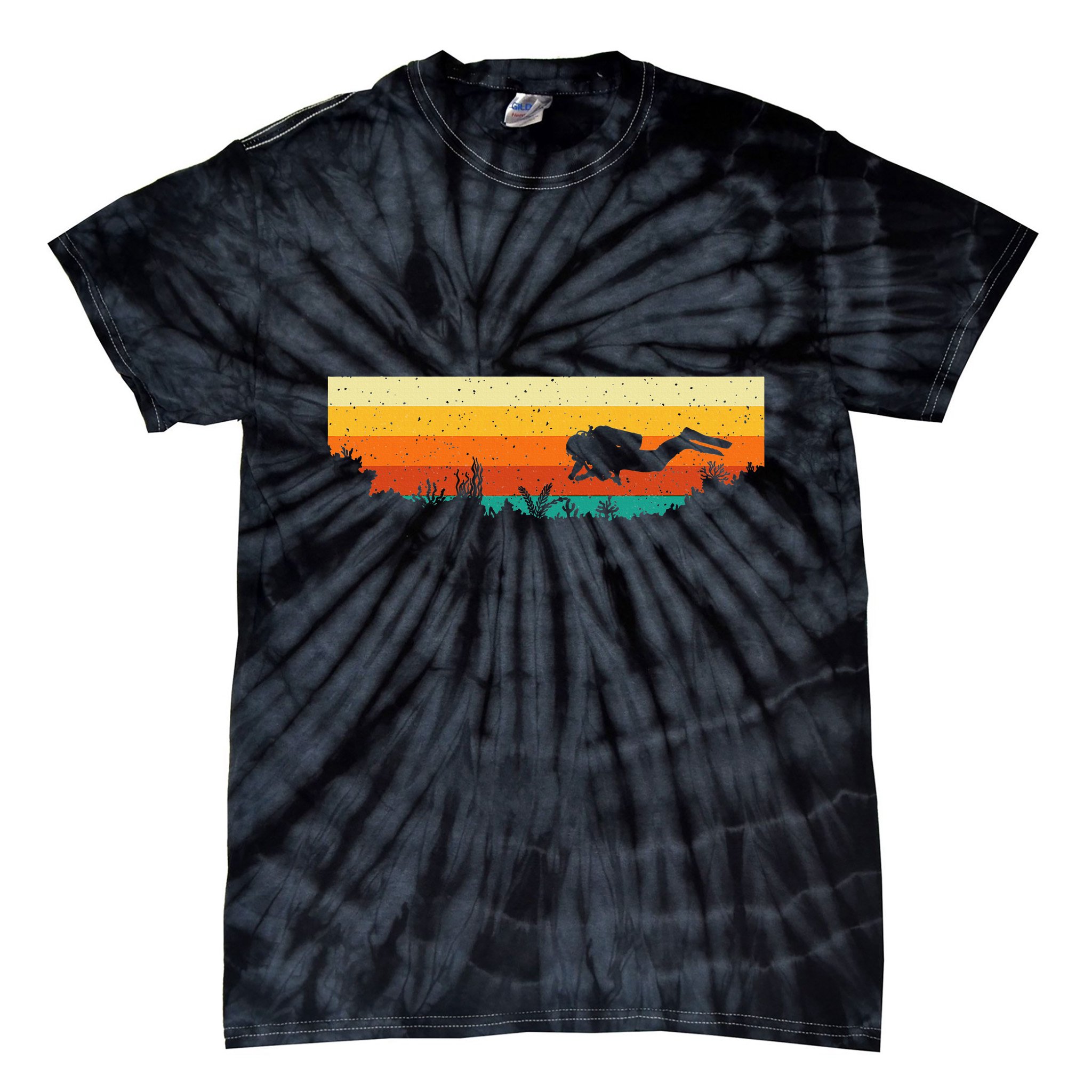 Scuba Diver Underwater Freediving Scuba Diving Tie-Dye T-Shirt