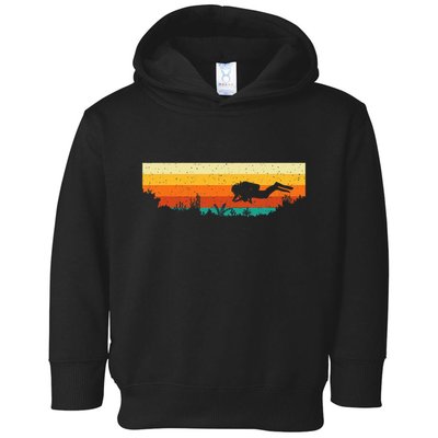 Scuba Diver Underwater Freediving Scuba Diving Toddler Hoodie