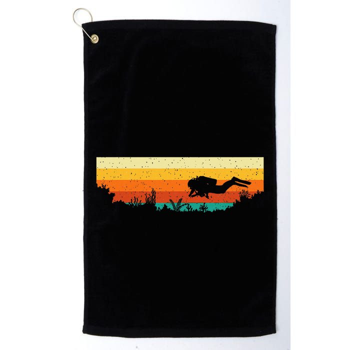 Scuba Diver Underwater Freediving Scuba Diving Golf Towel