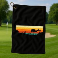 Scuba Diver Underwater Freediving Scuba Diving Golf Towel
