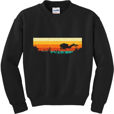 Scuba Diver Underwater Freediving Scuba Diving Kids Sweatshirt